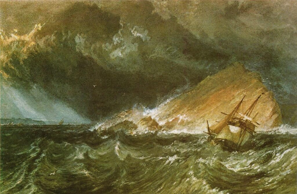 The Mew Stone at the Entrance of Plymouth Sound JWM Turner 1814